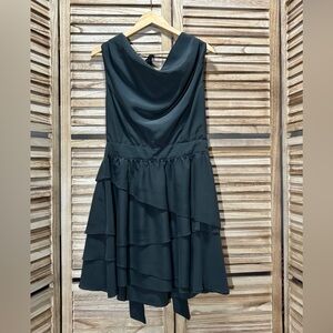 Twelve by Twelve Black Asymmetrical Layered Mini Dress